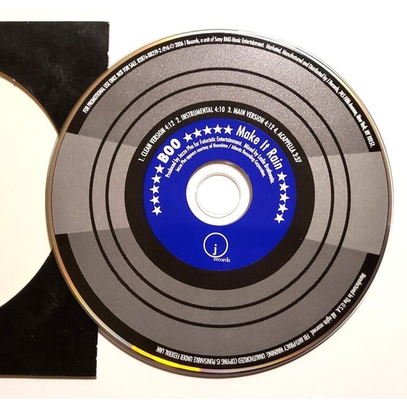 Boo - Make It Rain - Promo CD Single, 2006, J Records - Picture 2 of 4